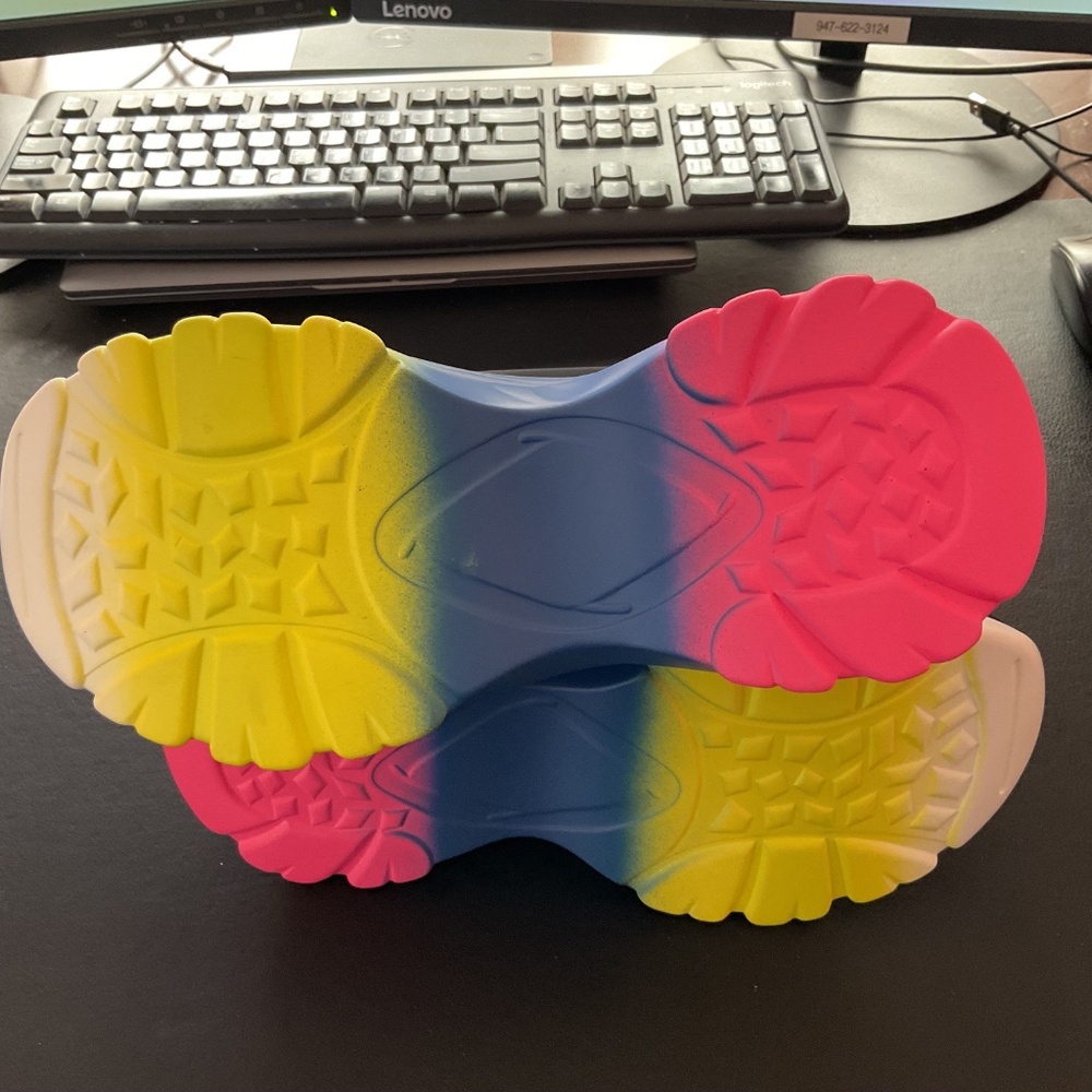 Colorful Rainbow Sneakers Size 8 - Picture 2 of 7
